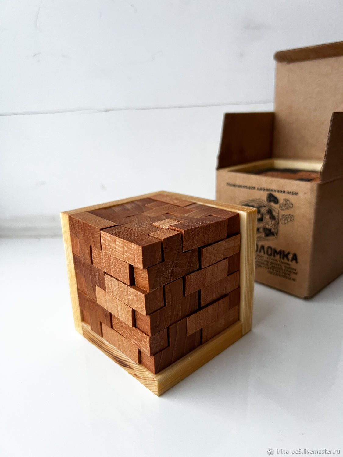 Головоломка антистресс деревянный куб