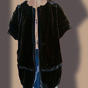 Одежда handmade. Livemaster - original item Mink fur coat with inserts and a short sleeve 