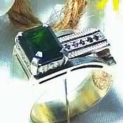 Украшения handmade. Livemaster - original item For Him with tourmaline and sapphires. Handmade.