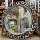 Зеркало в резной раме из дерева, 100 см. Зеркала. Zerkala.market. Интернет-магазин Ярмарка Мастеров.  Фото №2