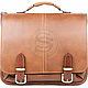 Leather briefcase 'Sorbonne' light brown, Brief case, St. Petersburg,  Фото №1