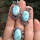 Order Larimar (Earrings and ring) (1232). The Precious Casket. Livemaster. . Jewelry Sets Фото №3