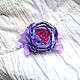 Brooch 'Purple rose'. Brooches. Novozhilova Hats. My Livemaster. Фото №5