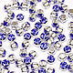 Шатоны Swarovski Sapphire 4 мм 10шт кристаллы Swarovski в цапах, Кристаллы, Краснотурьинск,  Фото №1