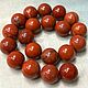 Яшма красная 20мм бусины крупные нить бусин. Браслет из бусин. TLN North. Ярмарка Мастеров.  Фото №7