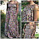 Sundress summer flying long Maxi made of cotton with a belt and pockets. Sundresses. PolMary. My Livemaster. Фото №4