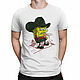 T-shirt with a print 'SpongeBob On Elm Street', T-shirts and undershirts for men, Moscow,  Фото №1