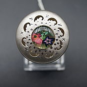 Украшения handmade. Livemaster - original item Silver ring with flowers in epoxy resin. Handmade.