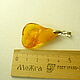 Baltic amber 'Pear' pendant K-824. Pendant. Amber shop (vazeikin). My Livemaster. Фото №6