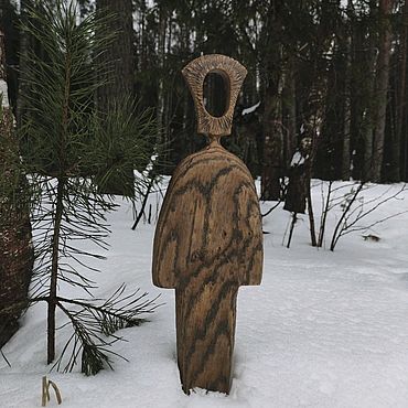 Для дома и интерьера ручной работы. Ярмарка Мастеров - ручная работа Деревянная скульптура «Панка».. Handmade.