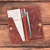 Сумки и аксессуары handmade. Livemaster - original item Travel holder/organizer for 2 passports made of Phuket leather. Handmade.