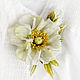 Brooch made of silk poppy ' Lemon'. flower brooch. Brooches. natalya-4 (natalya-4). My Livemaster. Фото №4