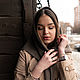 Заказать Косынка вязаная. Вязаный платок. Кофе. Анна Дегтяренко. Ярмарка Мастеров. . Платки Фото №3