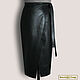 Pencil skirt 'Neonila' from natural. leather/suede (any color), Skirts, Podolsk,  Фото №1
