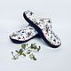Order Felted women's slippers 'Waltz of flowers' ecotapochki. WoolHouse *Galina*. Livemaster. . Flip flops Фото №3