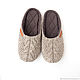 Мужские домашние тапки вязаные из овечьей шерсти. Тапочки. Марина (Knitted Comfort). Интернет-магазин Ярмарка Мастеров.  Фото №2
