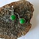 Earrings with green jade. Earrings. Sunduchok Aleks (sunduchokAlex). Online shopping on My Livemaster.  Фото №2
