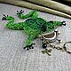 Order Coin holders: Emerald Green frog made of beads coin holder keychain. SilkArt Tatyana. Livemaster. . Coin boxes Фото №3