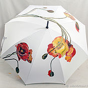 Аксессуары handmade. Livemaster - original item Umbrella with painted Red Poppies painted umbrella drawing flowers. Handmade.