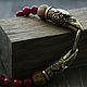 Bracelet of natural stone with the ravens of Odin, a bracelet with Varanasi. Bead bracelet. MintTiger. Online shopping on My Livemaster.  Фото №2