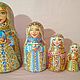 Rich dressed Russian wooden nesting dolls Faberge Eggs. Dolls1. DonArtStudio. Интернет-магазин Ярмарка Мастеров.  Фото №2