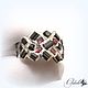Ring: Silver Ring with Sherl and Corundum Red and Black, Rings, Krasnoyarsk,  Фото №1