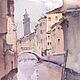  Diptych in watercolor Venice (urban landscape gray-pink ochre, Pictures, Yuzhno-Uralsk,  Фото №1