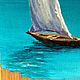 «Море на рассвете». Картина на дереве, масло. 9,5*15 см. Картины. Евгения Бах (Eugenia Bah). Картины маслом. Ярмарка Мастеров.  Фото №6
