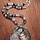 Medallion: Actress pendant-necklace made of agate. Locket. juliaChernysheva. My Livemaster. Фото №4