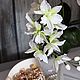 Order Bouquet lamp 'Orchid Cattleya white' 2 sprigs. Elena Krasilnikova. Livemaster. . Table lamps Фото №3