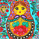 Matryoshka decorative plate hand painted. Dolls1. Art by Tanya Shest. Online shopping on My Livemaster.  Фото №2