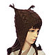 Hat with Owl ears knitted for women and children. Caps. Space Cat Knitting. Online shopping on My Livemaster.  Фото №2