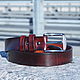 Order Men's leather belt ' Red Wood». CRAZY RHYTHM bags (TP handmade). Livemaster. . Straps Фото №3