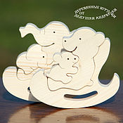 Wooden toys. Puzzle Horse 