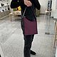 Asymmetric genuine leather bag in fuchsia black. Crossbody bag. MiTonA. My Livemaster. Фото №4