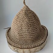 Дача и сад handmade. Livemaster - original item Bath accessories: jute fiber cap for bath, sauna.. Handmade.