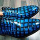 Derby made of genuine crocodile leather, in turquoise color, under the order!. Derby. SHOES&BAGS. My Livemaster. Фото №5