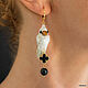Raven earrings 'Yin and Yang' . Miniature birds. Earrings. Coffeelena. Online shopping on My Livemaster.  Фото №2