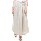 Одежда handmade. Livemaster - original item 100% linen boho skirt. Handmade.
