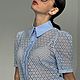 Рубашка из ткани деворе с коротким рукавом. Рубашки. Одежда из шелка - Дарья К.. Ярмарка Мастеров.  Фото №5