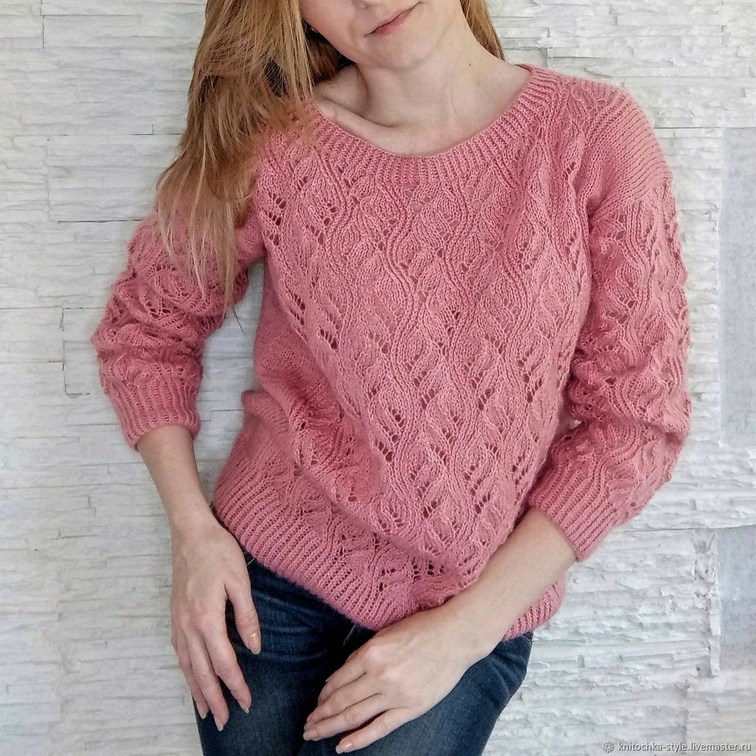 Пуловер женский вязание