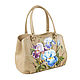 Medium women's bag ' Irises in bloom'. Classic Bag. Pelle Volare. My Livemaster. Фото №6
