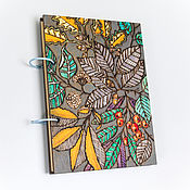 Канцелярские товары handmade. Livemaster - original item Notebook wood cover A5 "Forest-3". Handmade.