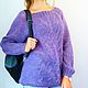 Джемпер  женский вязаный из ангоры. Джемперы. Sweater Star Вязание на заказ.. Ярмарка Мастеров.  Фото №6