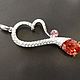 Pendant art.2-80 with red crystal and cubic zirconia. Italy. Pendants. GemArt. Online shopping on My Livemaster.  Фото №2