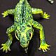 green iguana. Miniature figurines. Lebedeva Lyudmila (knitted toys). My Livemaster. Фото №6