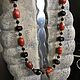 'Makosh' beads made of red jasper and black agate. Beads2. ukrasheniyalise (UkrasheniyaLise). My Livemaster. Фото №4