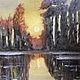 Заказать Картина «Осеннее утро». Осень , осенний пейзаж. ИринаКартиныМаслоАкварельГуашь. Ярмарка Мастеров. . Картины Фото №3
