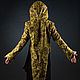 Green Yellow Golden Hooded Elvish Jacket with Ornaments, Suit Jackets, Moscow,  Фото №1