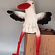 Toy - puppet Stork. Stuffed Toys. Elena Kudrina (feltfriends). Online shopping on My Livemaster.  Фото №2